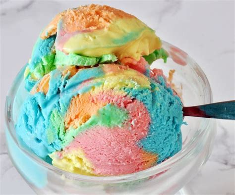Fruit Rainbow Ice Cream In Rainbow Ice Cream Ice Cream No Churn Ice Cream