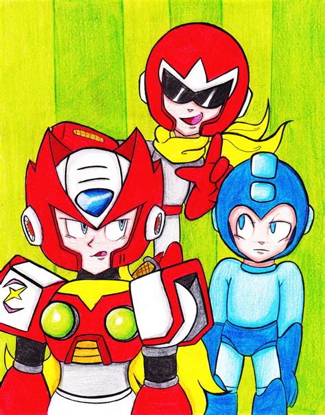 Zero Megaman And Protoman Xd By Rosebereartist On Deviantart