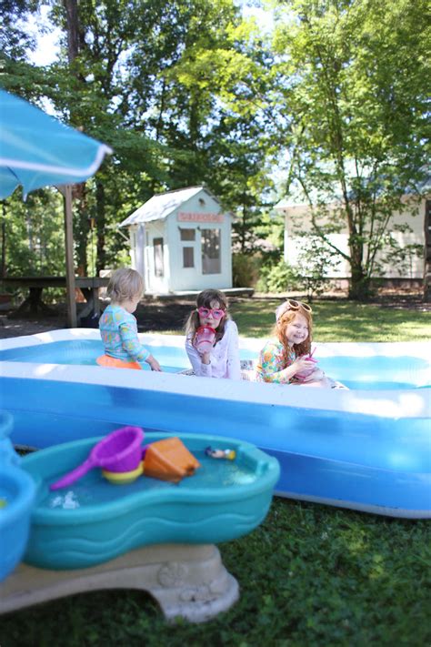 Small backyards with small pools. The Best Backyard Water Fun For Kids - Lay Baby Lay