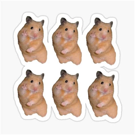Peace Sign Hamster 6 Sticker Pack Sticker For Sale By Haizwe