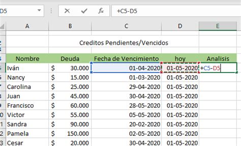 Como Colocar La Fecha De Hoy En Excel Con Formula El Tío Excel