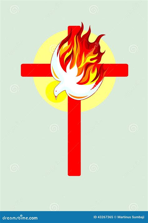 Cross And Holy Spirit Stock Vector Image 43267365