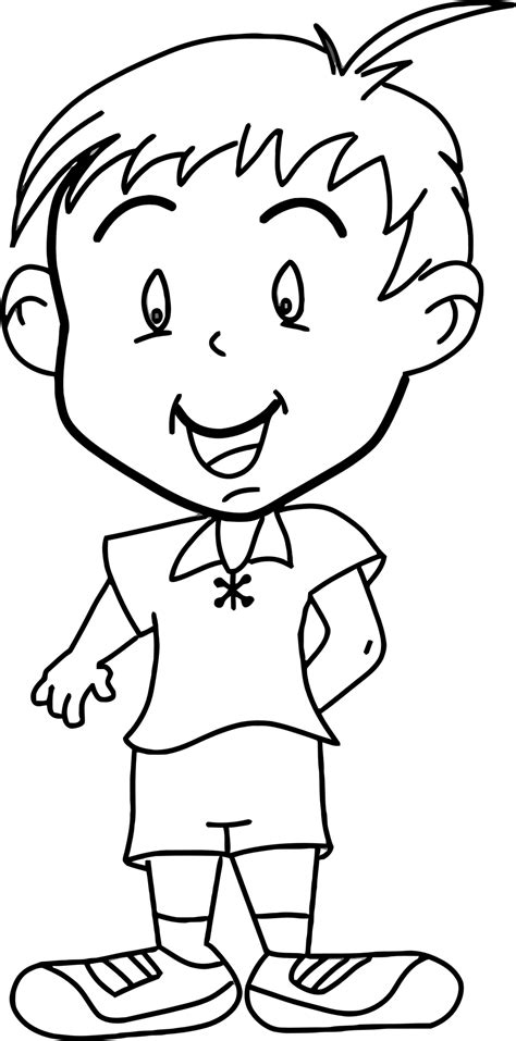 Fat boy cartoon character wearing glasses hand drawn characters cartoon teacher. Clipart - Little Boy Line Art