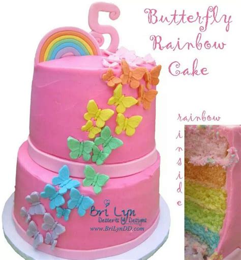 Rainbow Butterfly Cake By Bri Lyn Desserts And