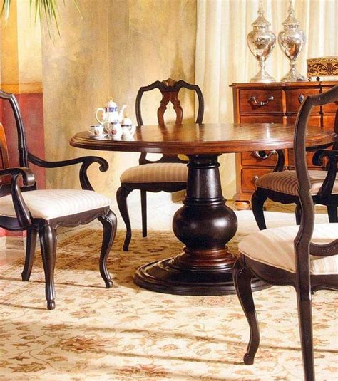 Gather round in rustically refined style with the dining table. 60 Inch Round Pedestal Dining Table