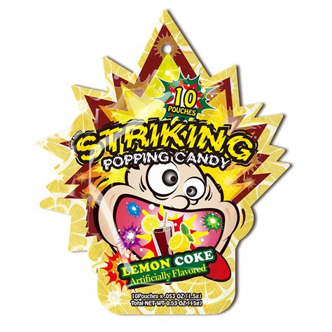 Striking Popping Candy 15g Lemon Coke Flavor Exclusive To Malaysia 7