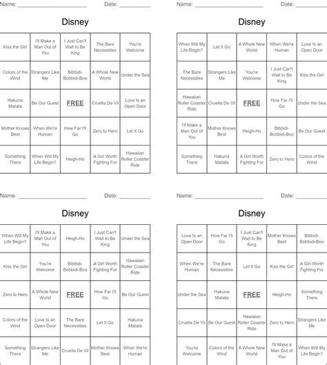Disney Song Titles Word Search Wordmint