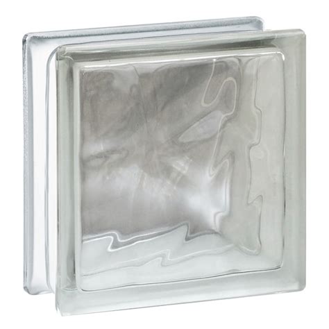 redi2set clear wave glass block 8 in h x 8 in w x 3 in d in the glass block department at