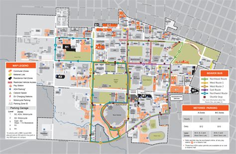 Ohio State Parking Map Printable Map