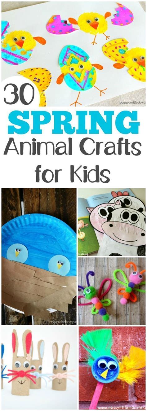Spring reminds me of nature crafts, flowers, weather, bugs, and activities that can be enjoyed outside so for today's love to learn all the activities are simple enough for toddlers and fun and interactive to keep preschoolers engaged while learning, creating. 30 Adorable Spring Animal Crafts and Activities | Spring ...