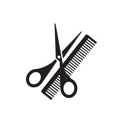 Premium Vector Scissors And Comb Signature Scissors And Comb