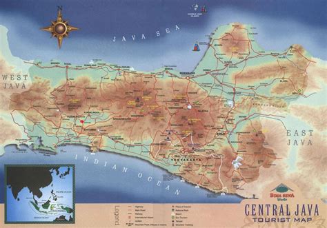 Peta Lengkap Indonesia Peta Wisata Jawa Tengah