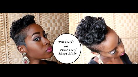 Pin Curls On Pixie Cut Short Hair Youtube