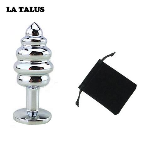 La talus Acero inoxidable Butt plug anal masajeador espiral Cuentas estimulación ano sexo