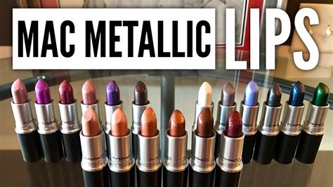 Mac Metallic Lip Collection Lip Swatches Youtube