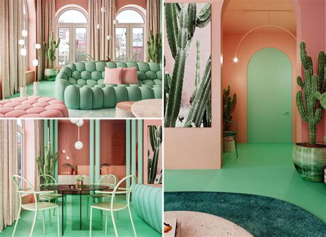A Pastel Pink And Mint Green Color Palette Creates A Statement Interior For This New York Apartment