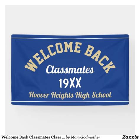 Welcome Back Classmates Class Reunion Banner Class
