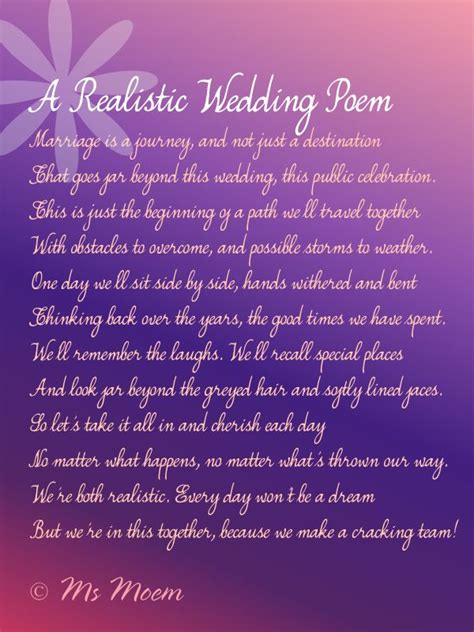 Non Cheesy Wedding Poem Ms Moem Poems Life Etc Wedding Poems