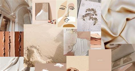 Download Beige Vintage Macbook Wallpaper Aesthetic Collage Laptop