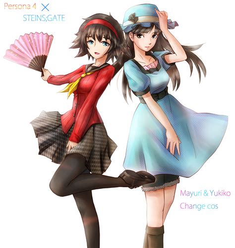 Safebooru 2girls Amagi Yukiko Amagi Yukiko Cosplay Black Hair Black Legwear Blue Eyes Boots