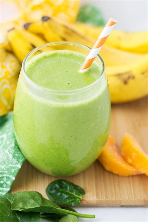 Maybe you would like to learn more about one of these? Healthy Peach Spinach Smoothie Recipe | Spinach smoothie ...