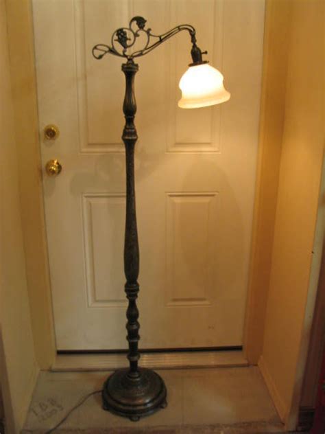 Period french art deco jules leleu inspired geometrically carved from one piece, gilt wood floor lamp, newly wired for u.s. Antiques.com | Classifieds| Antiques » Antique Lamps and ...