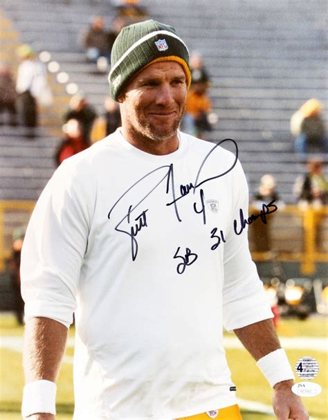 Proud to launch our grassroots program @4outdoors1 & work to reduce and prevent concussions. Brett Favre Signed Packers 11x14 Photo Inscribed "SB 31 ...