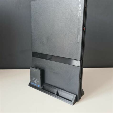 Sony Playstation 2 Ps2 Slim Vertical Stand With 6 Memory Card Holder