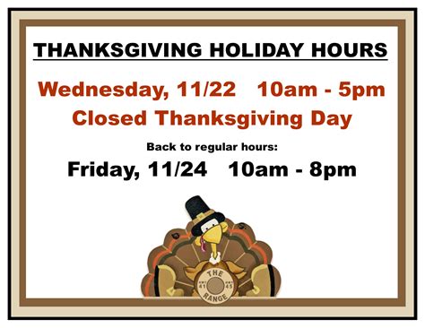 167 hr to d conversion. Thanksgiving Holiday Hours - The Range of Richfield