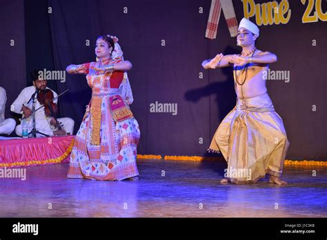 Indian Classical Dancer Couple Doing Sattriya Dance Pune Maharashtra