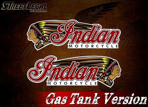 2 Indian Motorcycle Full Color 9½” War Bonnet Gas Tank Decals War