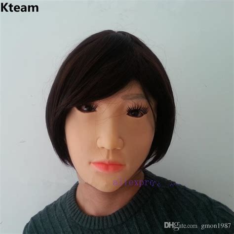 Top Grade Handmade Silicone Sexy And Sweet Half Female Face Mask Ching