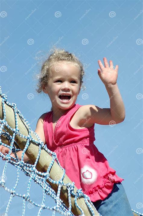 Girl Waving Hand Stock Image Image Of Caucasian Childs 3803209