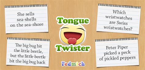 These fun tongue twisters for kids provide laughs and smiles for anyone who reads them. Tongue Twisters - Apps on Google Play