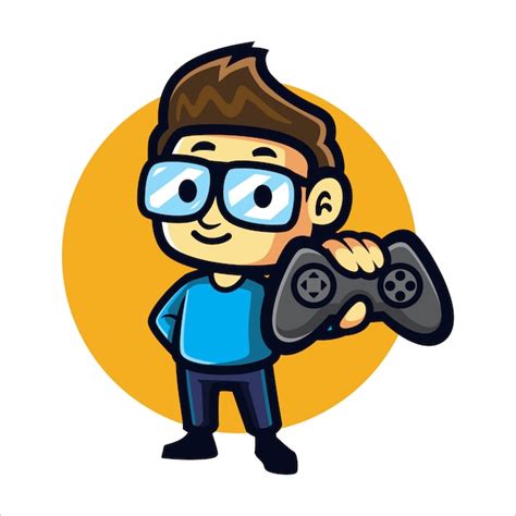 Premium Vector Cartoon Geeky Gamer