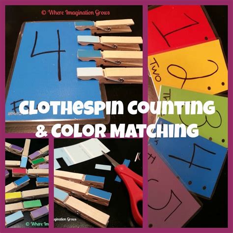 Clothespin Counting And Color Matching Activity Matching Activity