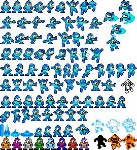 From my understanding there was an agreement made way back in the early early days of mega man archival history where the fantastic site mechanical maniacs would be the primary host for the mega man pc and pc 3 sprites. Compiled Mega Man Sprite Sheet by MetroidPeter on DeviantArt