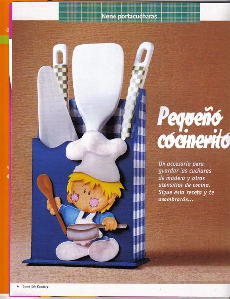 Destaca sus apartados de recetas rápidas (entre 10 y 20 minutos de preparación) y el de videorecetas, para poder seguir los pasos de una forma mucho más. Manualidades para la cocina en goma eva - Revistas de ...