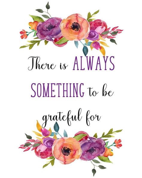 Printable Quote Art There Is Always Something To Be Grateful Etsy