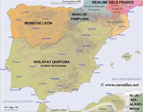Euratlas Periodis Web Map Of The Iberian Peninsula In 1000