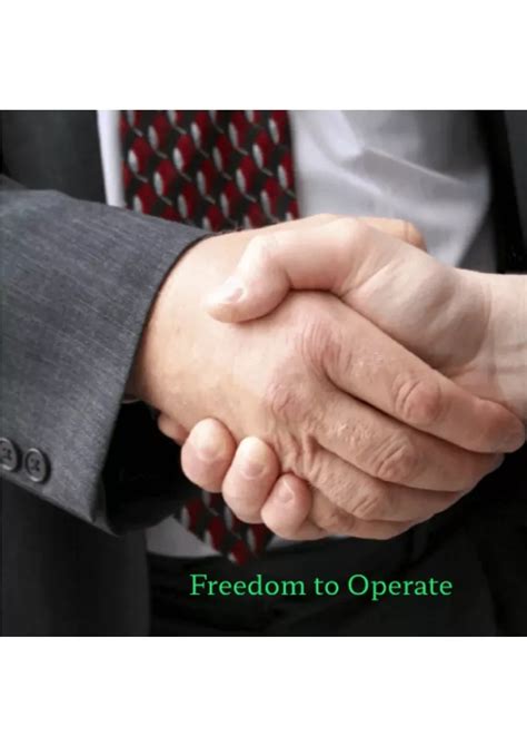 Ppt Freedom To Operate Powerpoint Presentation Free Download Id
