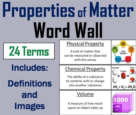 Chemical And Physical Properties Of Matter Word Wall Cards Teaching