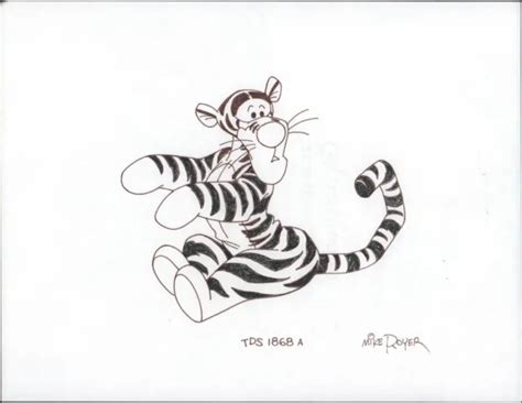 Winnie The Pooh Disney Ink Drawing Concept Art Tigger A By Mike