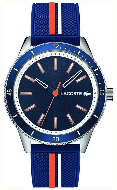 Lacoste Mens Key West Blue Silicone Strap Blue Dial 2011007