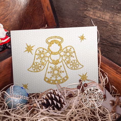 Svg Christmas Snow Angel Snowflake Angel For Paper Cutting Etsy
