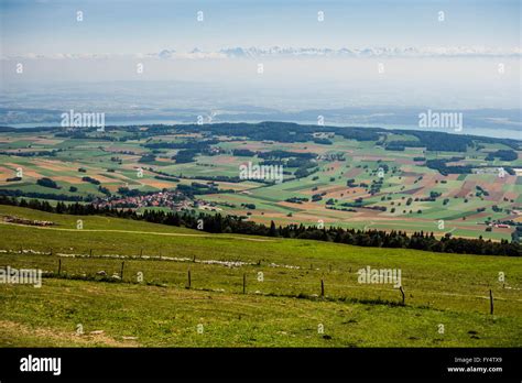 Switzerland Jura View From Above On Alps Stock Photo Alamy