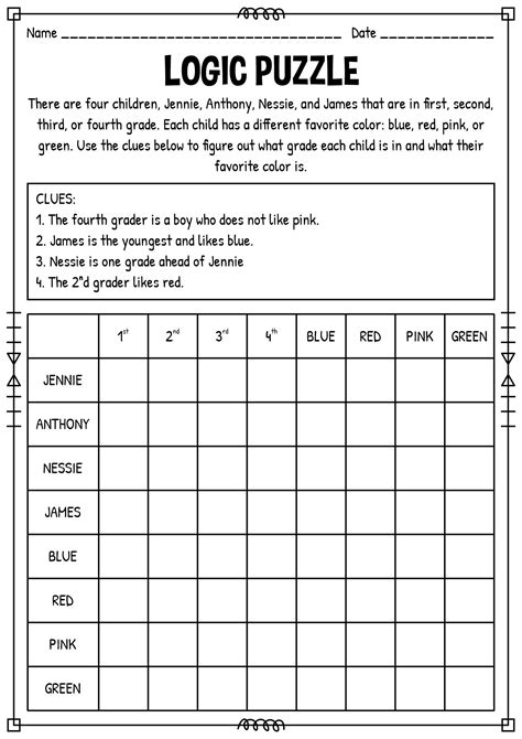 17 Best Images Of Logic Worksheets Preschool Preschool Critical