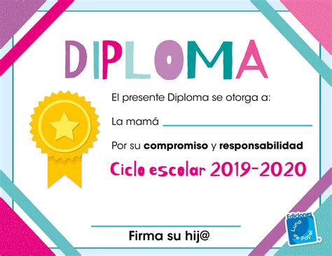 Diploma Para Las Mamá