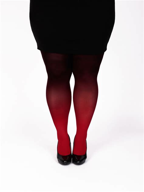 plus size red black tights virivee tights unique tights designed and made in europe