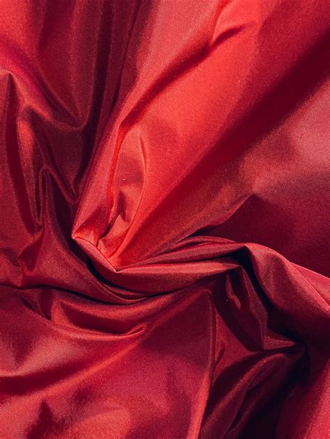 New Designer 100 Silk Taffeta Fabric Dark Red Default Title Silk